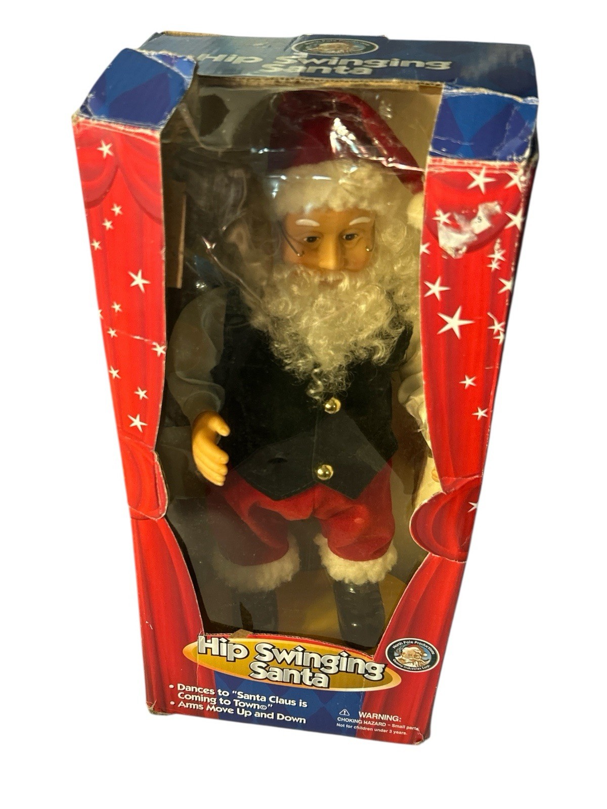 Hip Swinging Santa North Pole Productions Gemmy Industries Works Watch VIDEO