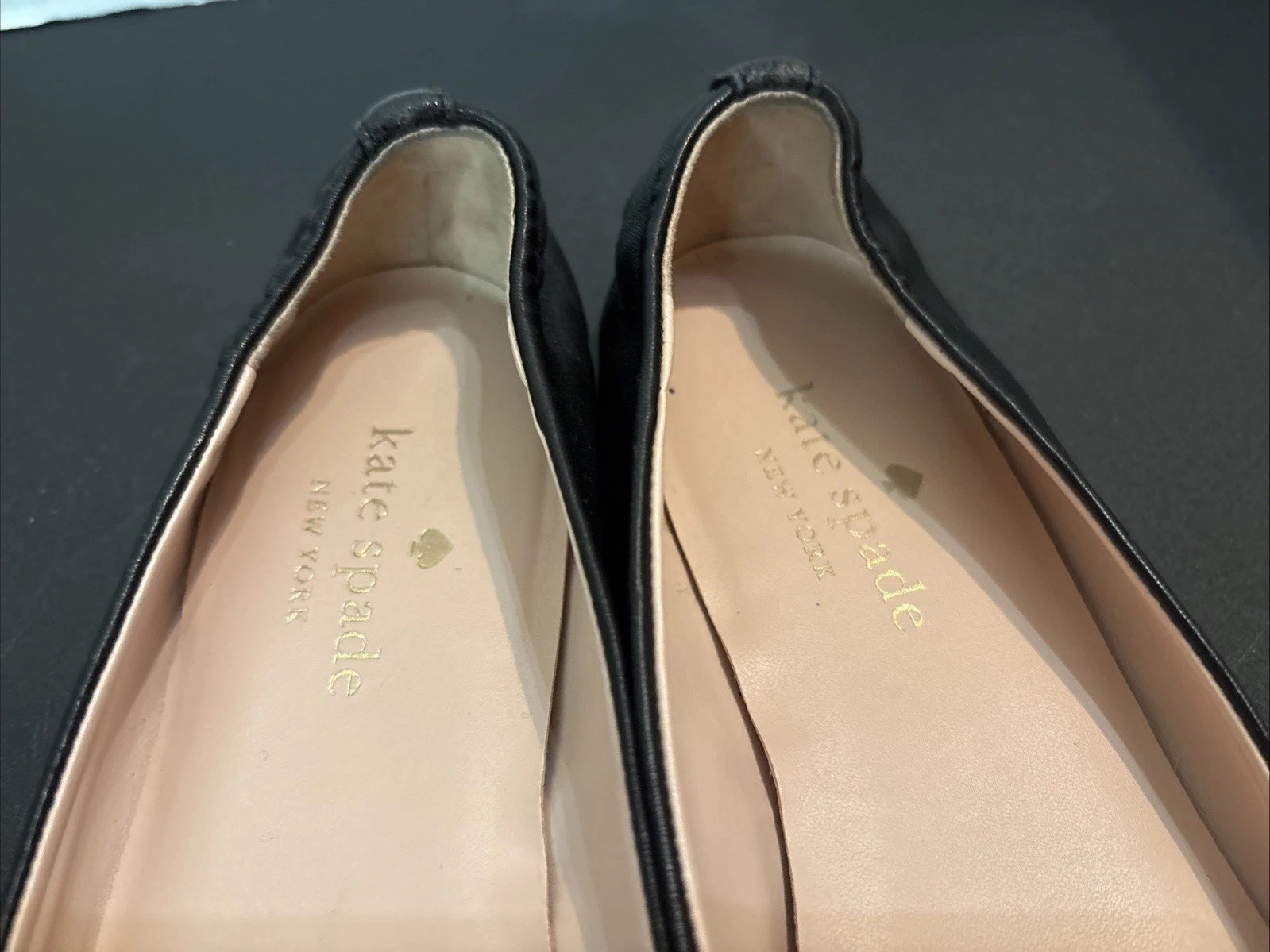 KATE SPADE Keaton Leather Ballet Flats US 9 B Color Black thumbnail 9