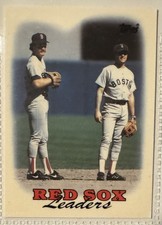 1988 Topps Tiffany Red Sox Leaders #21 Boston Red Sox 
