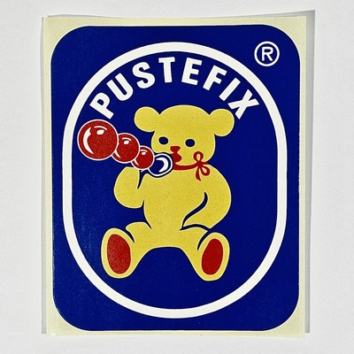 Original Vintage PUSTEFIX LABEL 75x60mm Decal Sticker Label Bubbles
