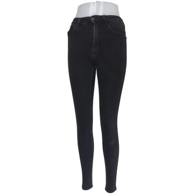 Bershka Denim, Jeans, Größe: 34, Schwarz, Baumwolle/Polyester, Einfarbig #fhJ