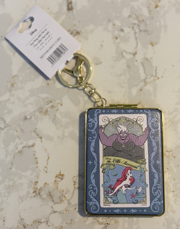 Disney Villains/Princess Little Mermaid Ursula Mirror Key Chain/Ring Daiso Japan