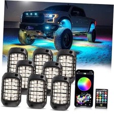 Rock Lights for Trucks RGB LED Rock Lights with APP/Remote Control  8 Pods
