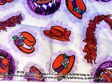 Official Licensed Red Hat Society Bandana/Scarf Red And Purple 21x22”
