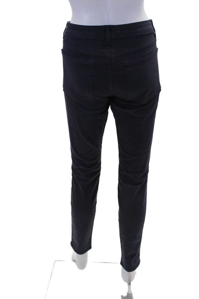 Pantalones Rich & Skinny Mujer Algodón Cremallera Botón Pierna Recta Azul Marino Talla EUR 27 Foto 3 de 4