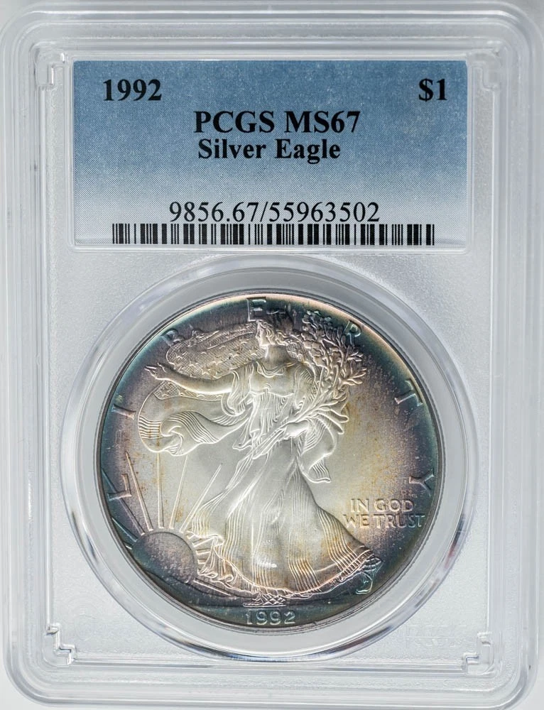 1987年 CAC MS67 シルバーイーグル American Eagle MS 67 PCGS