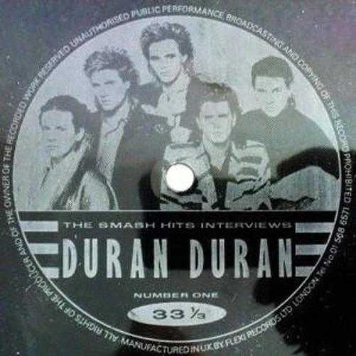 Duran Duran Smash Hits Interviews 7" Vinyl UK 1985 Freebie Flexi Disc NUMBERONE