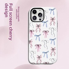 Sweet Ribbon Bow Phone Case For iPhone 11 12 13 14 15 Pro Max Plus Coquette Soft