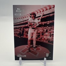 2025 Topps Black & White Jung Hoo Lee Red Parallel #044 1/10 Bookend