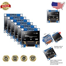 0.96" OLED Display 128x64 White IIC Module Wide Voltage Self-Luminous