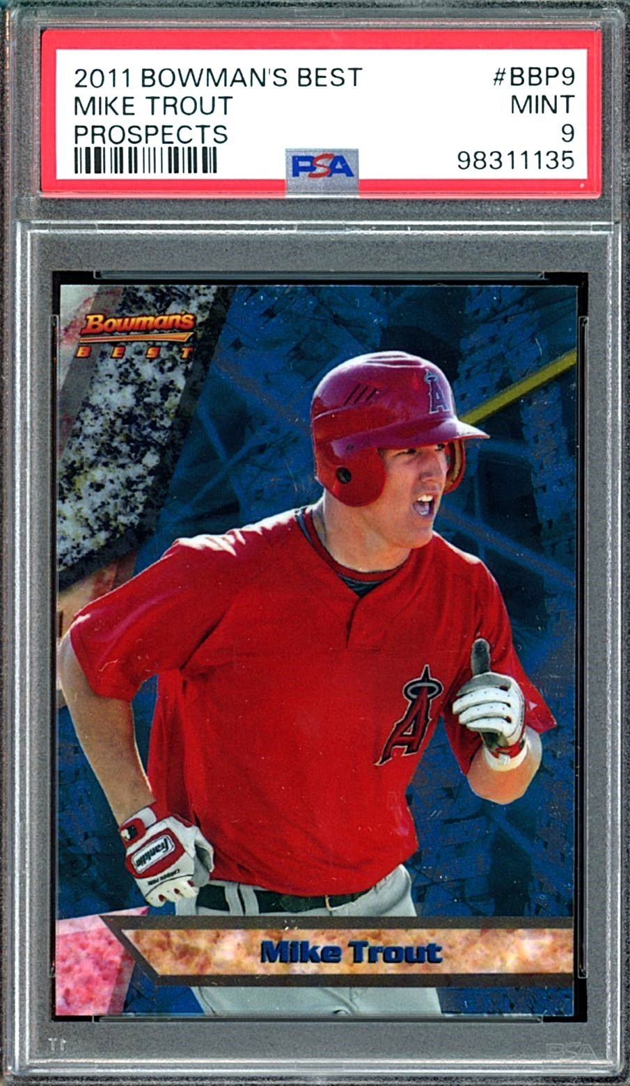 2011 Bowmans Best Mike Trout PSA 9