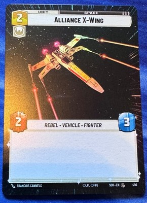 Star Wars Unlimited Spark Rebellion Alliance X-Wing HYPERSPACE FOIL Card