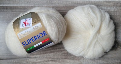 Filatura di Crosa Golden Line Superior Cashmere Silk Lace Yarn Lot White