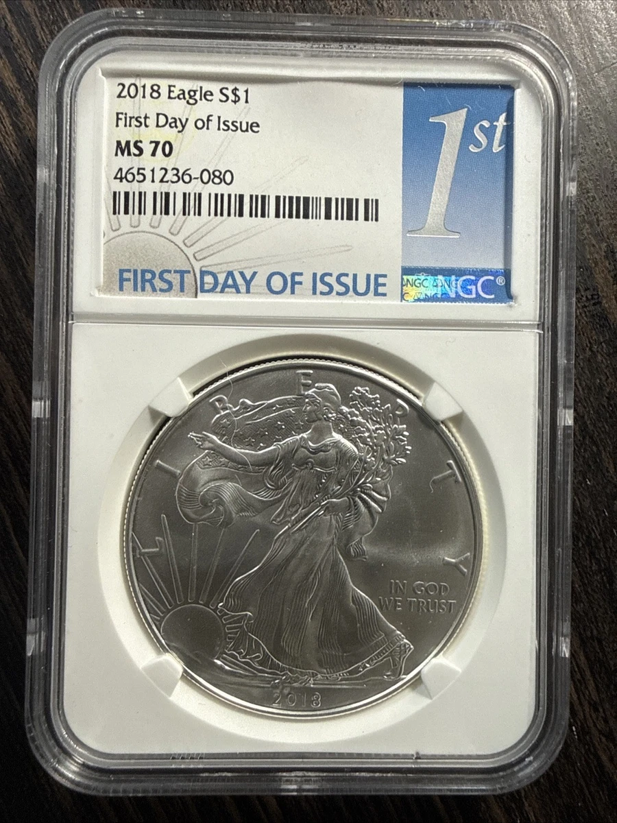 American Eagle MS 70 Graded 2018 Silver Bullion Coins for sale | eBay