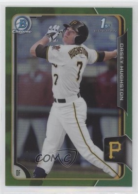 2015 Bowman Draft Chrome Green Refractor 29/99 Casey Hughston #9 8a7