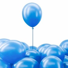 12" Helium-Quality Natural Latex Balloons Blue 10 Pack