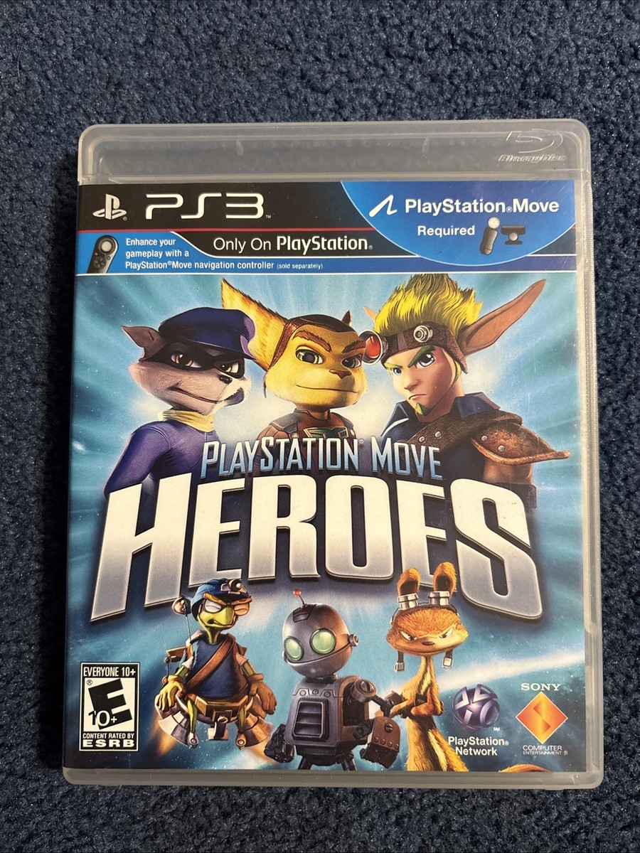 PlayStation Move Heroes PS3 Game Complete Sony Ratchet Jak Sly