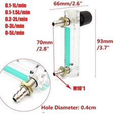 Flowmeter 0-35L Gas-Durchflussmesser mit Regelventil für Sauerstoff F1H6