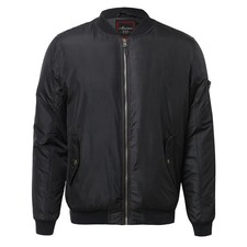 Men's Multi Pocket Water Resistant Zip Up Flight Bomber Jacket w/ Defect M