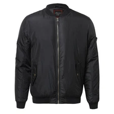 Men's Multi Pocket Water Resistant Zip Up Flight Bomber Jacket w/ Defect M