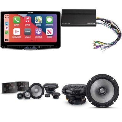 Alpine ILX-F509 Halo9 9'' Touch Receiver + R2-S653 6.5'' Comp Set & R2-S65 Bundle