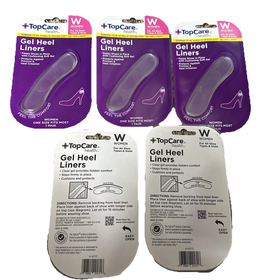 TopCare Health Women Heel Liners 5 Pack/pairs - image 2 of 2
