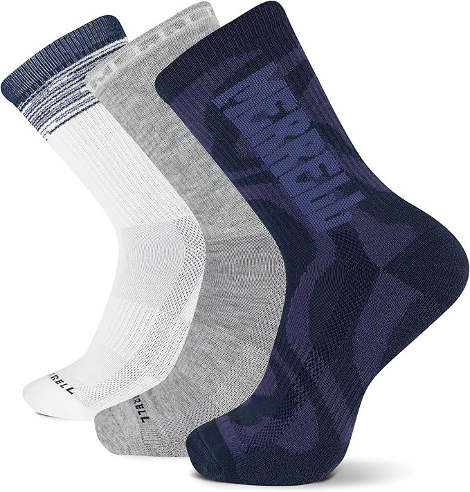Merrell Unisex adults Recycled Everyday Half Cushion 3 Pair Pack Sock-NVAST-ML 4090₽