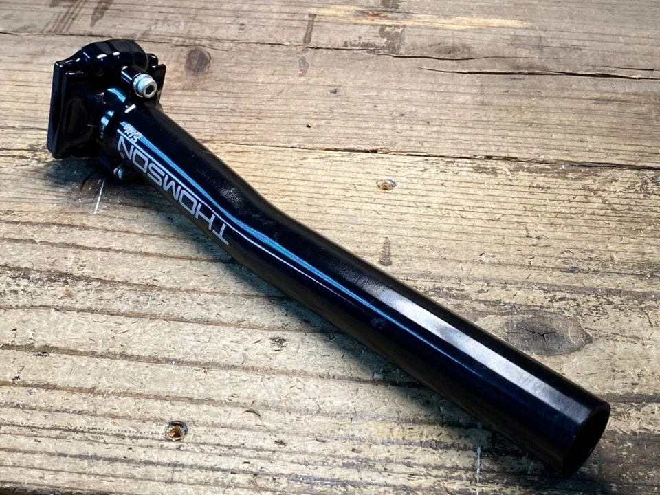 Tija de sillín de aluminio THOMSON Elite 250 mm Φ27,2 mm retroceso 16 mm negra altamente rígida Foto 3 de 4