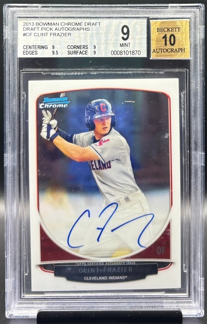 2013 Bowman Chrome Draft Pick #BCA-CF Clint Frazier Auto Prospect BGS 9/10