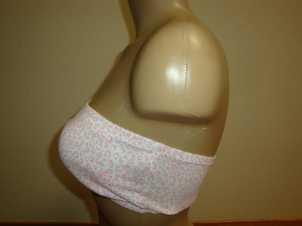 Nuevo Sujetador Solutions by Fashion Forms Algodón Bandeau Sin Alambres Rosa Animal L Foto 2 de 3