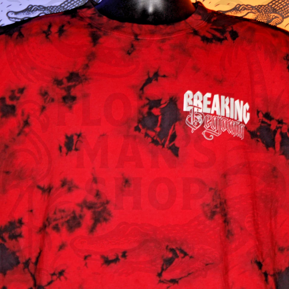 Camisa BREAKING BENJAMIN 'I Will Not Bow' Oficial Gira 2025 Roja/Negro Tie-Dye Foto 3 de 4