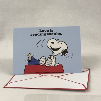 Graphique Peanuts Snoopy Thank You Notecards Blank 16 Cards Love Sending Thanks Ebay