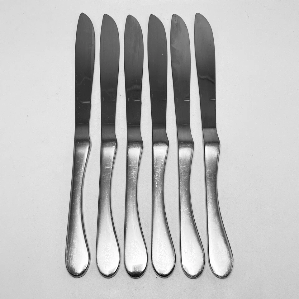 Knork Original Stainless Dinner Knife Flatware Glossy Thick Handle 9in 6Pc Set - Image 4 of 4