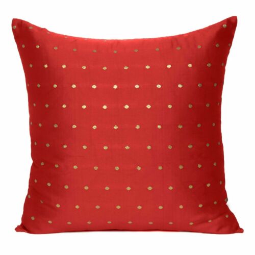 Cushion Cover Art Silk Indian Throw Pillow Cover Sofa Pillowcase Christmas Decor - Picture 9 of 66