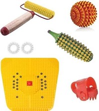 Kit combiné d'outils de masseur d'acupression avec tapis électrique poignée e...