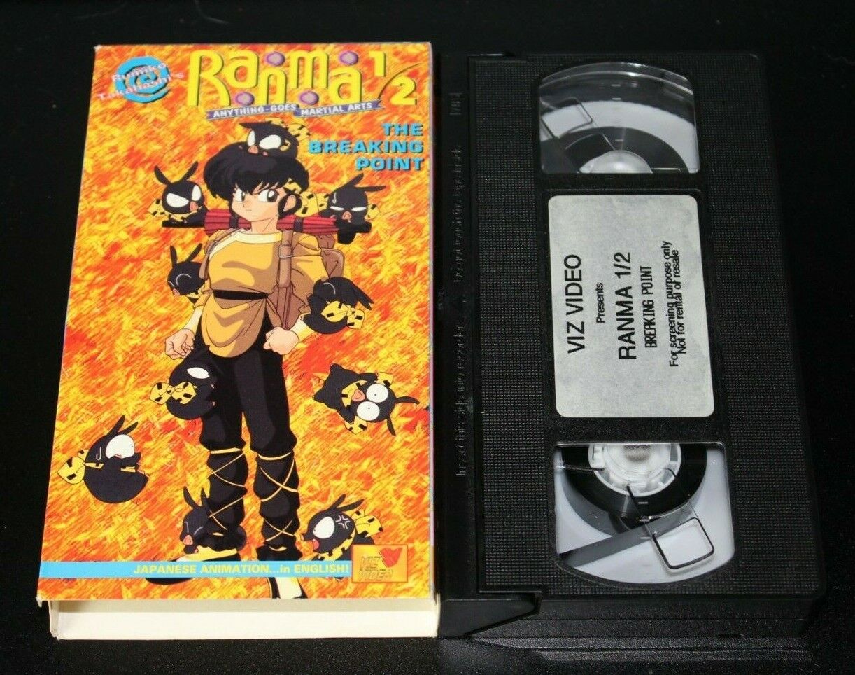 Ranma 1/2 The Breaking Point VHS Video Cassette Tape Anime Cartoon PROMO  COPY
