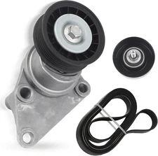 Serpentine Belt Drive Tensioner Pulley Kit for Chevy GMC Cadillac 2003-2007