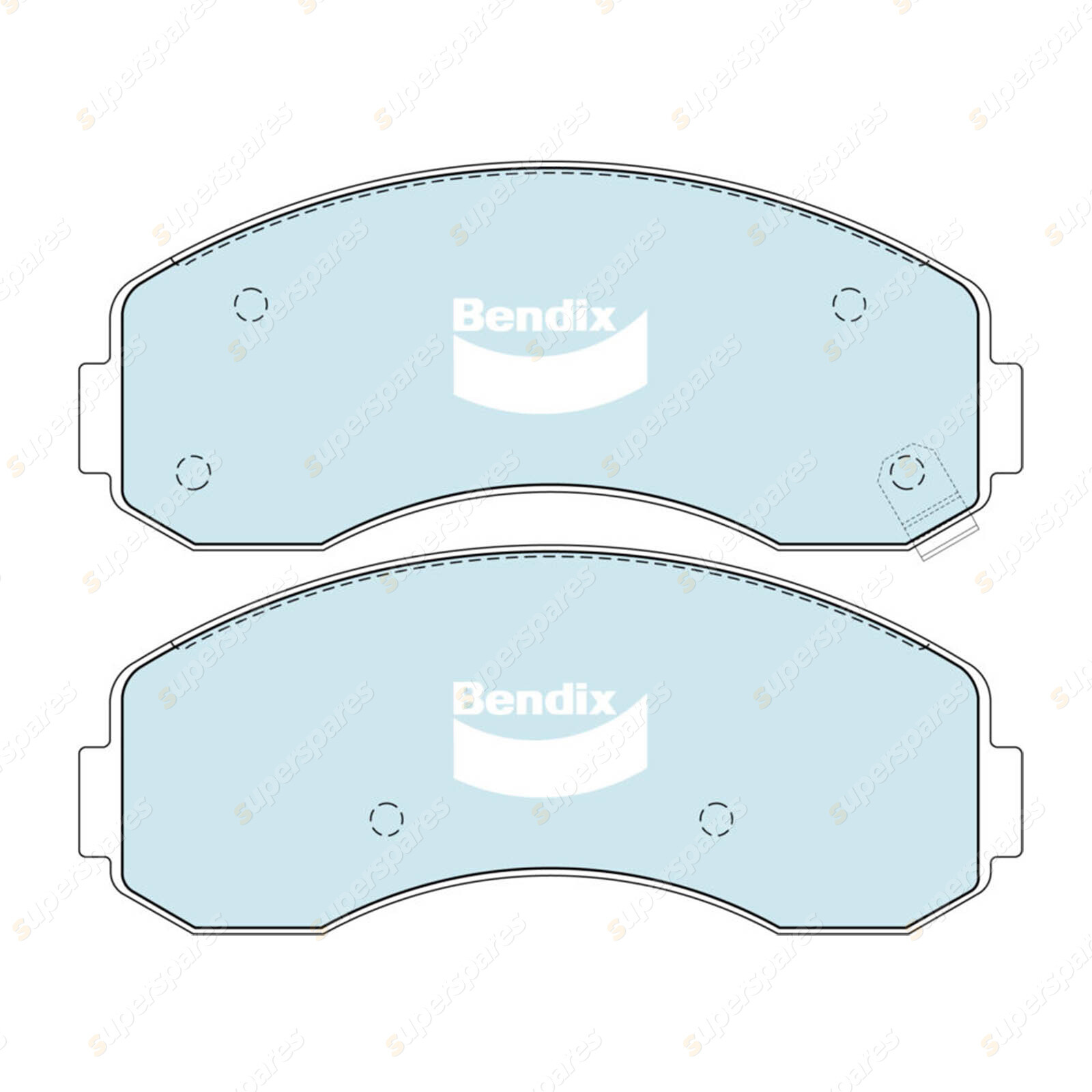 Bendix HD Brake Pads Shoes Set for Kia K2700 SD Pregio TB 2.7 D 59 kW ...
