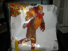 Turkey Halloween costume chilld 4-6 small head body w tail feet forum novelties