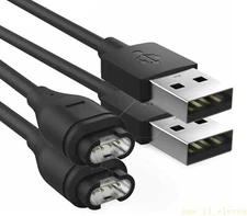 2 Pack For Various Garmin Forerunner Fenix USB Charging Data Cable Charger