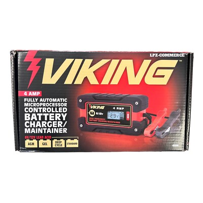 NEW VIKING Fully Automatic Microprocessor Controlled Battery Charger Maintainer