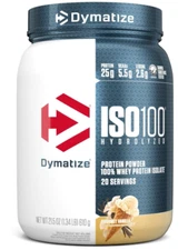 Dymatize ISO100 Whey Protein Isolate - Gourmet Vanilla, 25g Protein, Gluten-Free