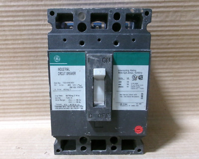 GE TED TED134030V 3 Pole 30 Amp 480v Green Circuit Breaker TED134030