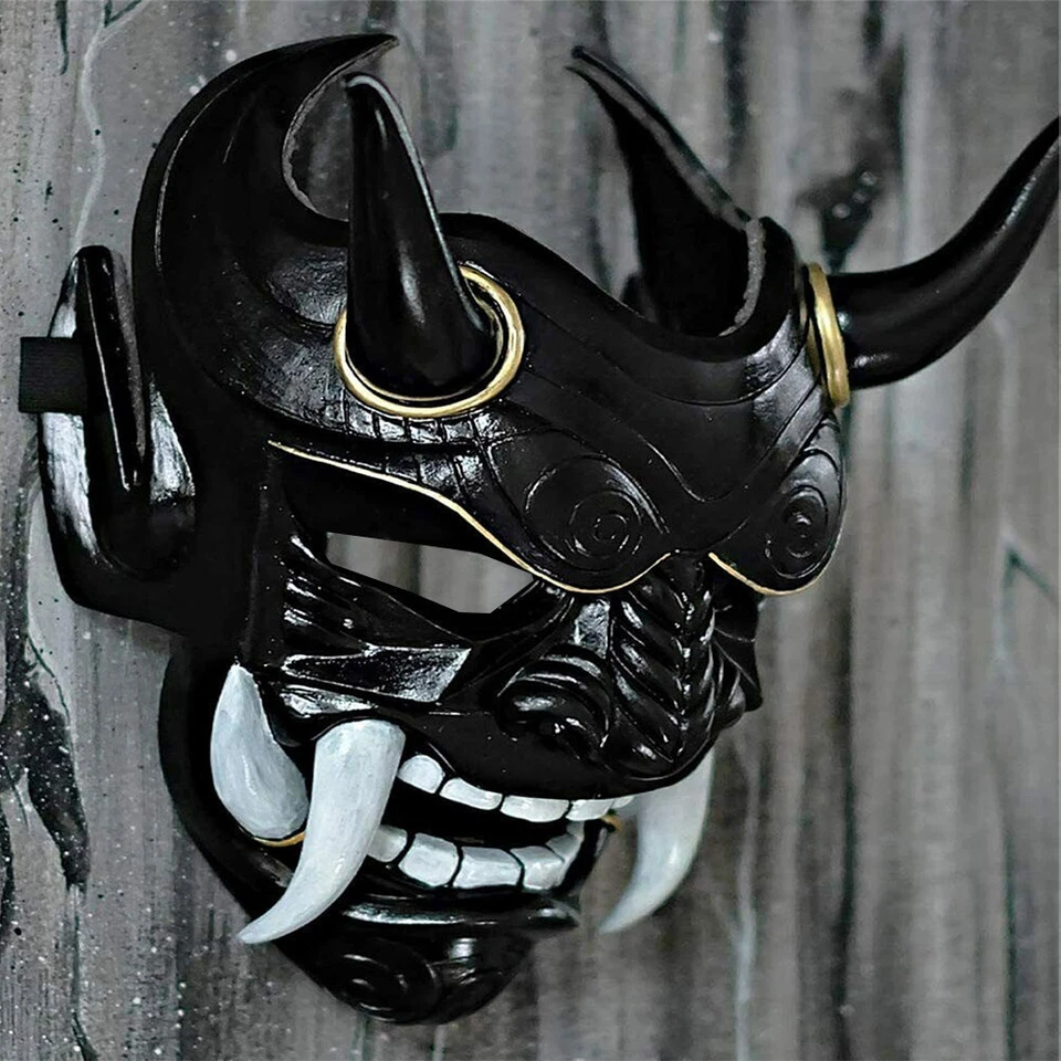 Japanische Hannya Maske Teufel Dämon Oni Samurai Prajna Latex Halloween Cosplay - Bild 4 von 4