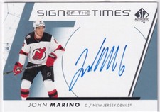 2022-23 SP Authentic Hockey John Marino Sign of the Times