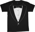 Tuxedo t-shirt Men's black tux tee shirt wedding formal tuxedo design