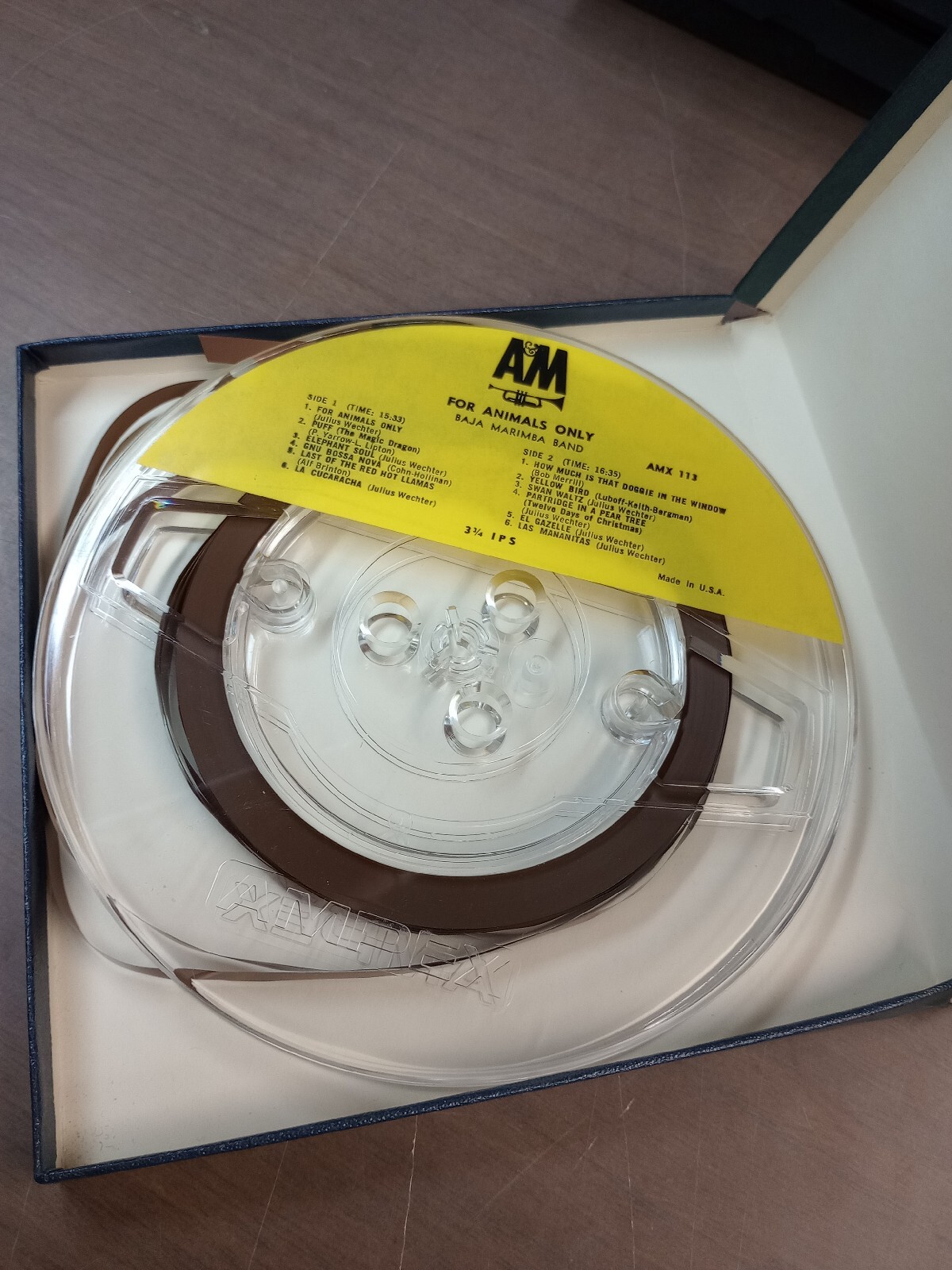 Baja Marimba Band For Animals Only Reel to Reel Tape A&M Records eBay