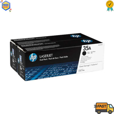 HP 35A Toner Cartridge, Black 2Pk(CB435AD/CB435D )