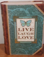 LIVE LAUGH LOVE Fake Book Box 8.5" x 6.5" x 2"