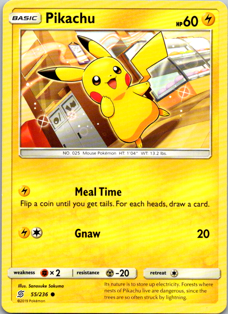 Pokemon Pikachu Unified Minds Common #55 NM-Mint Sun & Moon | eBay